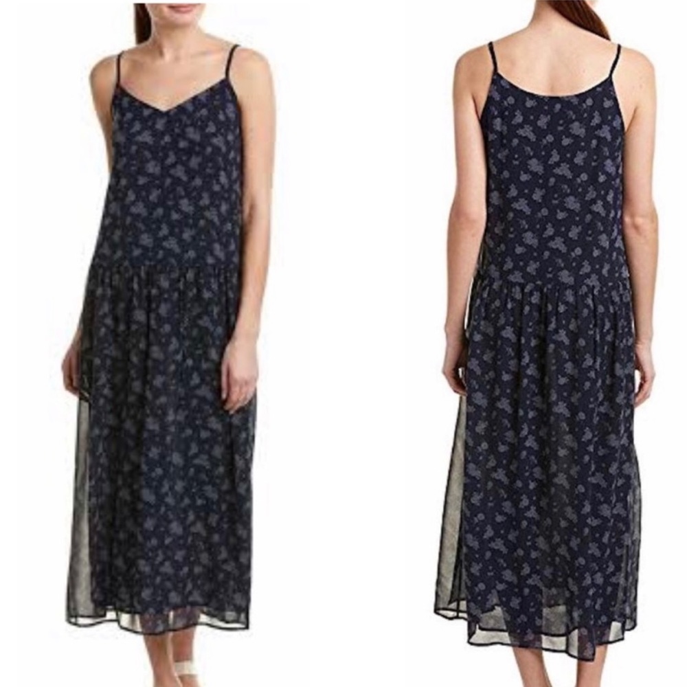 Vince silk floral maxi dress